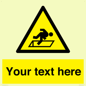 Custom Warning Hatch Sign